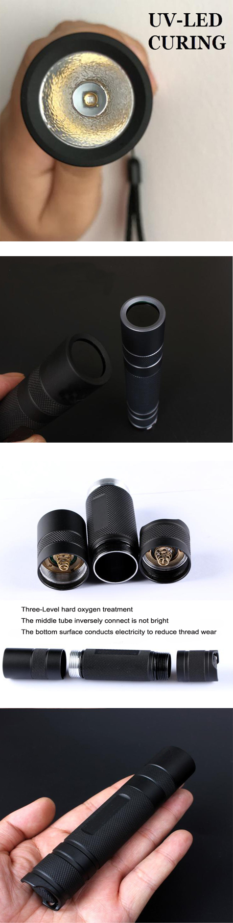 Inside 3W UV LED Flashlight