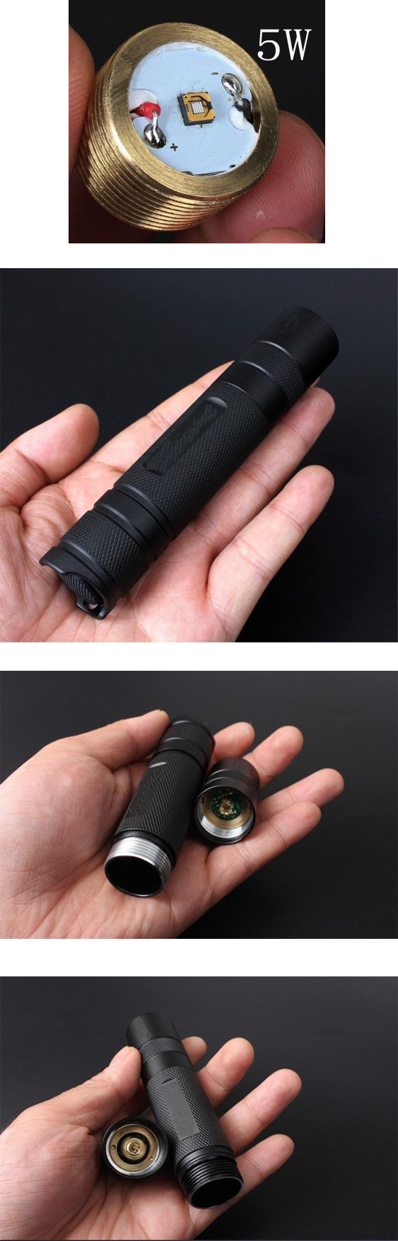 Inside Korea 5W UV LED UV 365nm Flashlight