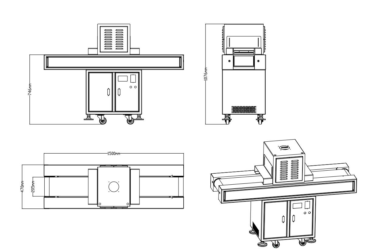 Table LED UV Conveyor UV Curing