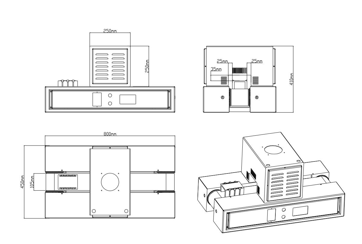 High Power Three-Sided UV Conveyor