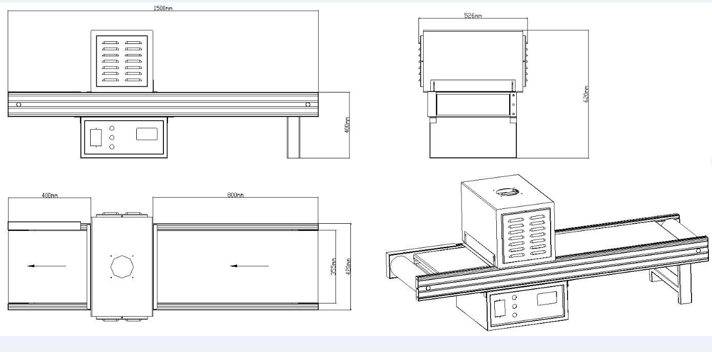 Belt Conveyor UV Oven for Offset Printing