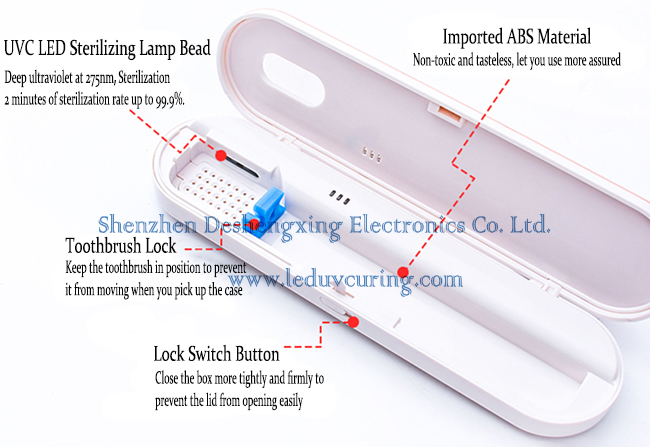 Intelligent Sterilized UVC Ultraviolet Light Toothbrush Storage Sanitizer