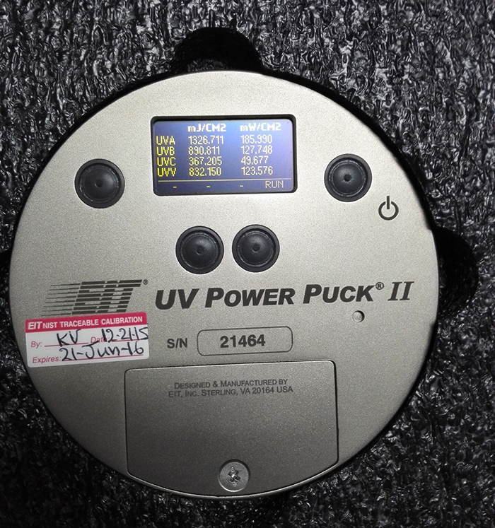 EIT UV POWER PUCK II for testing UV intensity and UV power