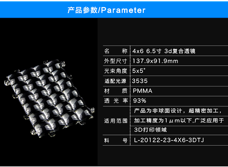 405nm UV Light Array Module Lens