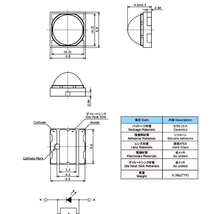 NICHIA NWSU333B-D4 UV LED Light