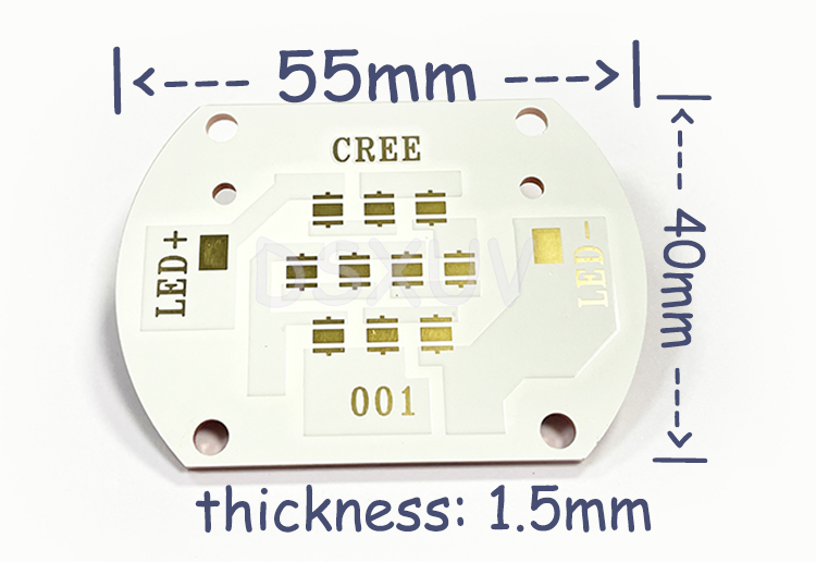 SMD 3535 UV LED PCB Copper Based Plate