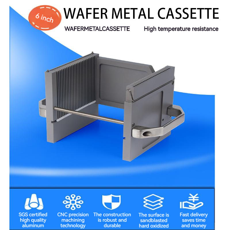 6 Inch Wafer Cassette Processing Custom High Temperature Baking Wafer Metal Cassette Semiconductor Wafer Storage Frame
