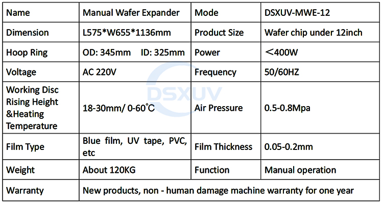 Manual UV Tape Expander Machine