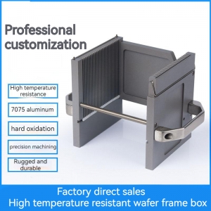 6 Inch Wafer Cassette Processing Custom High Temperature Baking Wafer Metal Cassette Semiconductor Wafer Storage Frame